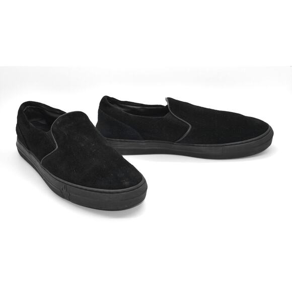 C6 Auth MONCLER Meredith Black Suede Slip On Sneaker Loafers Size 40 US 7 $395 - Picture 1 of 9